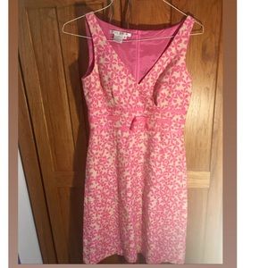 Maggy London Pink/Tan Floral Dress